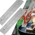 Produktbild: 2er Flammlachsbrett Hochqualitatives Edelstahl Flammlachshalter Feuerschalen