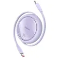 Produktbild: Baseus Free2Draw Mini USB-C – USB-C 100 W 1 m einziehbares Kabel Lila