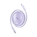 Produktbild: Baseus Free2Draw Mini 1m USB-C zu USB-C Kabel 100W - Lila, ausziehbar