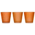 Produktbild: 3er Pack Teelichtgläser LUMIERE H. 7,5cm D. 7,5cm orange Glas Sandra Rich