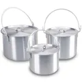 Produktbild: AceCamp 3er Set Hordentopf-Kochtopf - Ideal für Camping (4L, 8L, 12L)