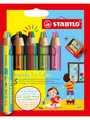 Produktbild: STABILO woody 3 in 1 Duo - Multitalent Coloured Pencil - Set 5 pcs. + Pencil Sharpener