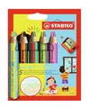 Produktbild: STABILO® WOODY MULTITALENT BUNTSTIFT 3IN1 ETUI MIT 5 STIFTE & SPITZER NEU OVP