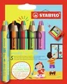 Produktbild: Duo Buntstift, Wasserfarbe & Wachsmalkreide - STABILO woody 3 in 1 duo - zweifar