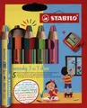 Produktbild: STABILO woody 3 in 1 duo 5er Etui mit Spitzer | In Karton | 882/05-2 | 2022