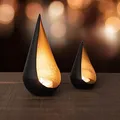 Produktbild: Teelichthalter Gold Metall Schwarz Orientalische Windlichter Kerzenhalter Windlicht Wohnzimmer Deko Gold Lichtschale Teelicht Schwarz Gold