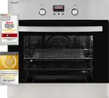 Produktbild: Exquisit EBE 65-1H Einbaubackofen | 58 Liter Backofenvolumen | Heißluft | Timer | versenkbare Knebel | Edelstahl