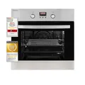 Produktbild: Exquisit EBE 65-1H Einbaubackofen | 58 Liter Backofenvolumen | Heißluft | Timer | versenkbare Knebel | Edelstahl