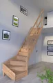 Produktbild: Holztreppe Rhodos in ¼ gewendelter Ausführung rechts-Eiche-Holzgeländer-mit S...