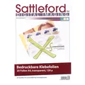 Produktbild: Sattleford Bedruckbare Klebefolie: 20 Klebefolien A4 transparent für Inkjet