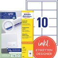 Produktbild: AVERY Zweckform Etiketten weiß 97,0 x 55,0 mm, 100 Blatt