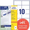 Produktbild: AVERY Zweckform Universal-Etiketten 97 x 55 mm weiß 1.000 Etiketten