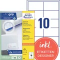 Produktbild: 1 bis 40x AVERY Zweckform Universal-Etiketten, 97 x 55 mm, weiß SPARE BIS ZU 22%