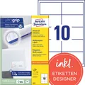 Produktbild: AVERY Zweckform Etiketten weiß 97,0 x 55,0 mm, 100 Blatt