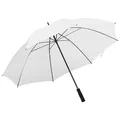 Produktbild: vidaXL Regenschirm Metallstangen Tragbar Stockschirm Golfschirm Partnerschirm Automatik Schirm Wanderschirm Weiß 130cm Stoff Metall