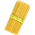 Produktbild: 100x Qualität Bienenwachs Dünne Ritual Kerzen Höhe 14cm Kirche - ca. 330g 36409