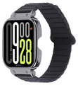 Produktbild: Für Xiaomi Redmi Watch 5 / Watch 4 Silikon Armband mit Metall Gehäuse Schwarz