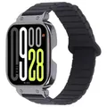 Produktbild: Für Xiaomi Redmi Watch 5 / Watch 4 Silikon Armband mit Metall Gehäuse Schwarz