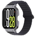 Produktbild: Für Xiaomi Redmi Watch 5 / Watch 4 Silikon Armband mit Metall Gehäuse Schwarz