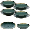 Produktbild: Set Mit 8 Kati Green Gold Tellern