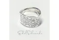 Produktbild: Edelschmiede925 Silberring Ring gewellt Ornament 925/- Sterling Silber Bandring Partnerring #53