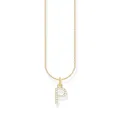 Produktbild: THOMAS SABO Halskette Buchstabe P vergoldetes Silber mit Zirkonia KE2255-414-14