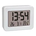 Produktbild: TFA Wecker 60.2044.02 weiß, digital, Thermometer, Datumsanzeige, Quarzuhr