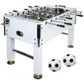 Produktbild: GAMES PLANET Kickertisch Leeds in 6 Farben, Tischfußball, Tischkicker, inkl. 4 Bälle + 2 Getränkehalter, ca. 60kg - Weiß