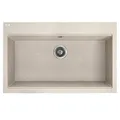 Produktbild: KOLMAN Granitspüle Tau Spülbecken Einzelbecken mit Space Saving Siphon (Beige, 50x80 cm)