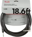 Produktbild: Fender Professional Series Instrumentenkabel, 5,7 m, Gerade zu Abgewinkelt, Schwarz, Gitarrenkabel für E-Gitarre, Bass, Studio, Audio & Profi Kabel