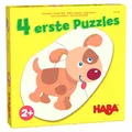 Produktbild: HABA 4 erste Puzzles Tierkinder – Puzzleset ab 2 Jahren mit 4 süßen Tiermotiven – Fördert Feinmotorik und Wahrnehmung – Große Puzzleteile aus Pappe – 1306183001