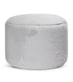 Produktbild: mokebo Pouf Der Flauschige (aus Kunstfell), kuscheliger Sitzhocker, Fußhocker oder Hocker in Felloptik in Grau