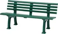 Produktbild: Gartenbank Antigua | 3-Sitzer | Grün | HxBxT 74x150x54cm | Witterungs- & UV-beständiger Kunststoff | Parkbank Sitzbank Außenbereich Garten Balkon Terrasse