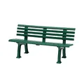 Produktbild: PROREGAL Gartenbank Antigua | 3-Sitzer | Grün | HxBxT 74x150x54cm | Witterungs- & UV-beständiger Kunststoff | Parkbank Sitzbank Außenbereich Garten Balkon Terrasse