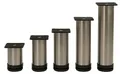 Produktbild: Möbelfuß höhenverstellbar Edelstahl Ø 50 mm – 80–200 mm – stabile Schrankfüße & Möbelbeine – 4er Set – wählbare Höhe