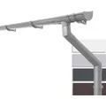 Produktbild: Dachrinnen Set Gartenhaus Nw100 / 100mm, Carport, Terrasse,regenrinne Pvc Für Pultdach, Made In Germany: 1 Dachseite Halbrund Grau, 4m - Inefa