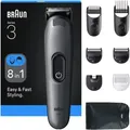 Produktbild: Braun AIO3540, Schwarz, Grau, 0,5 mm, 2,1 cm, Bart, Ohr, Augenbraue, Gesicht, Schnurrbart, Nase, Akku, 50 min
