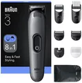 Produktbild: Braun Bart- und Haarschneider AIO3540 8-in-1 14 Längeneinstellungen Schwarz/Grau