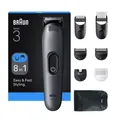 Produktbild: Braun AIO3540 Series 3 Haarschneider Batterie 5 Aufsteckkämme  Schwarz/Grau