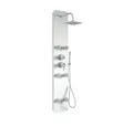 Produktbild: HOME DELUXE Duscharmatur Duschpaneel DIVE - Weiß inkl. Tropenbrause und komplettem Zubehör