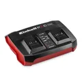 Produktbild: Original Einhell Ladegerät Power X-Twincharger 4A Power X-Change (18 V, gleichzeitiges Laden von 2x 18 V Akkus, Akkuüberwachung, Lademanagementsystem, Refresh-Modus)