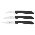 Produktbild: ZWILLING Twin Grip Gemüsemesser-Set, 3-teilig, (Schälmesser 5 cm, Gemüsemesser 8 cm, Spickmesser 8 cm), Kunststoffgriff, Schwarz