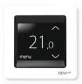 Produktbild: Devi 140F1064 DEVIreg™ Touch Thermostat mit Bodenfühler, mit Rahmen, reinweiß