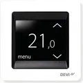 Produktbild: DEVI Uhren-Thermostat DEVIreg Touch 140F1064 | Touchscreen Timer | 230V 16A | Fußbodenheizung digital | Rahmen / reinweiß (RAL9010)