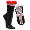 Produktbild: Wowerat Diabetikersocken Diabetikersocken Kurzschaft EXTRA-BREIT weit Diabetes Strümpfe (2 Paar) extrem weit schwarz 35/38