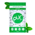 Produktbild: Pur Gum | Zuckerfreier Kaugummi | 100% Xylit | Vegan, Aspartamfrei, Glutenfrei & Diabetikerfreundlich | Natürlicher Kaugummi Mit Spearmint-Geschmack, 55 Stück (1er Pack)