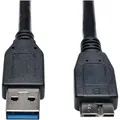 Produktbild: Eaton TRIPPLITE USB 3.0 SuperSpeed Device Cable A to Micro-B M/M Black 1ft. 0,31m (0.30 m, USB 3.2 Gen 1) (U326-001-BK)
