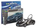Produktbild: Revell Modellbausatz Auto 1:24 - BMW i8 im Maßstab 1:24, Level 4, originalgetreue Nachbildung mit vielen Details, Model Set mit Basiszubehör, 67008, Schwarz