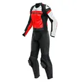 Produktbild: Dainese Mirage 2-Teiler Damen Motorrad Lederkombi, schwarz/rot/weiß, 44