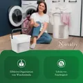 Produktbild: Novaliv Waschmittelbox mit Deckel 4 Liter I Transparent I 23,5 x 18 x 18,5 cm I Box Waschpulver Aufbewahrungsbox mit Henkel Waschmittel